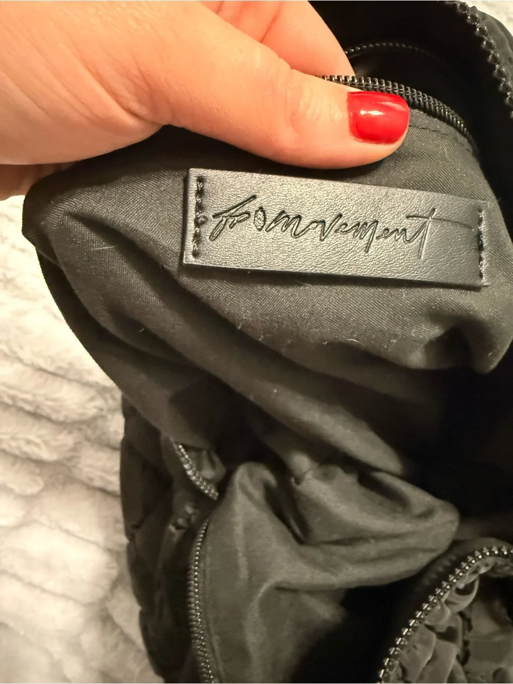 Free People Quilted Puffer Hobo Bag in Black